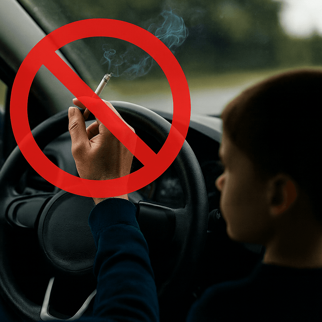 Запрет на курение в машине Германия