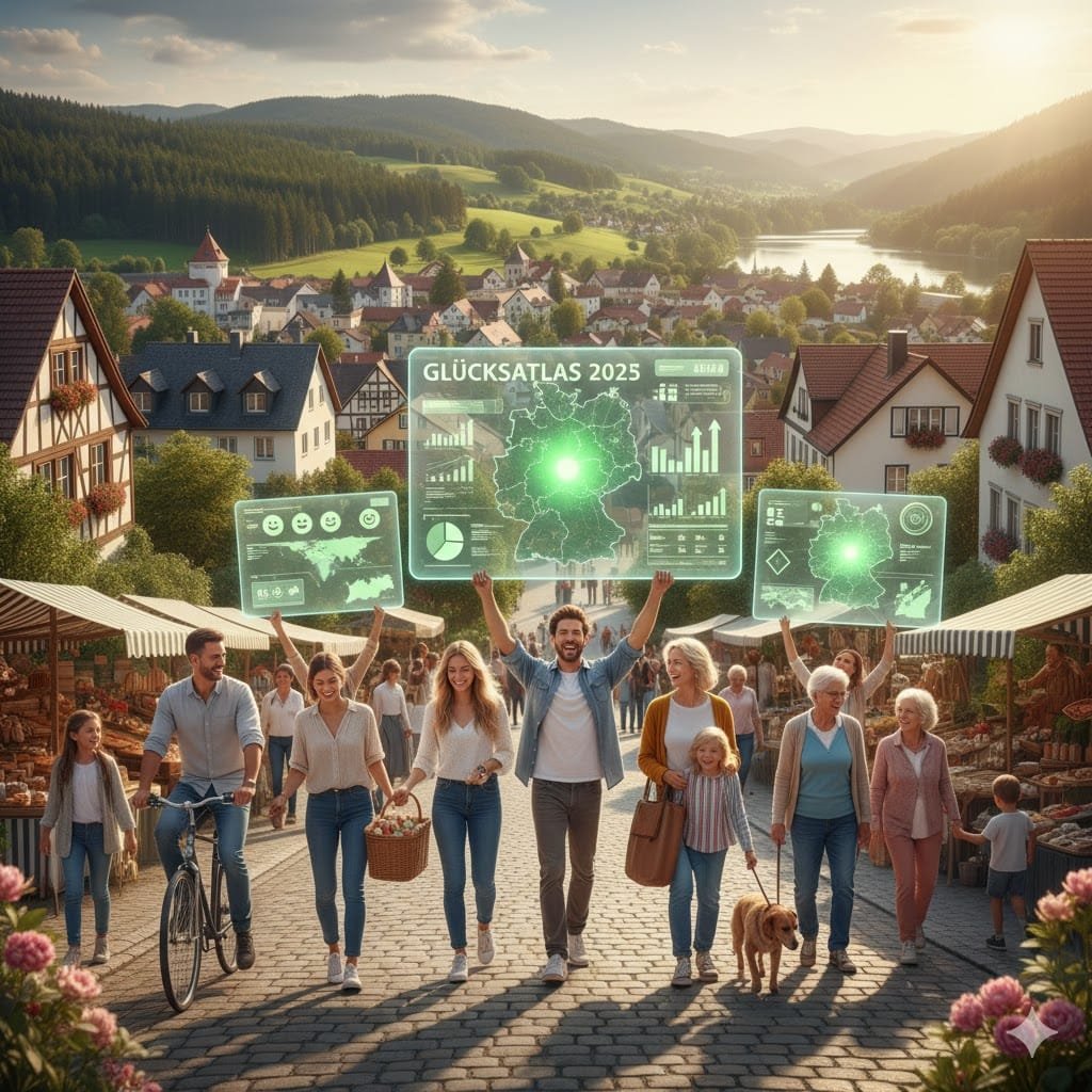 Glücksatlas 2025: где живут самые счастливые немцы и что влияет на их удовлетворенность