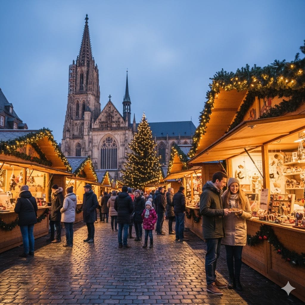 Рождественский рынок в Ульме: Рождественская ярмарка на границе с Баварией продлена до Нового года