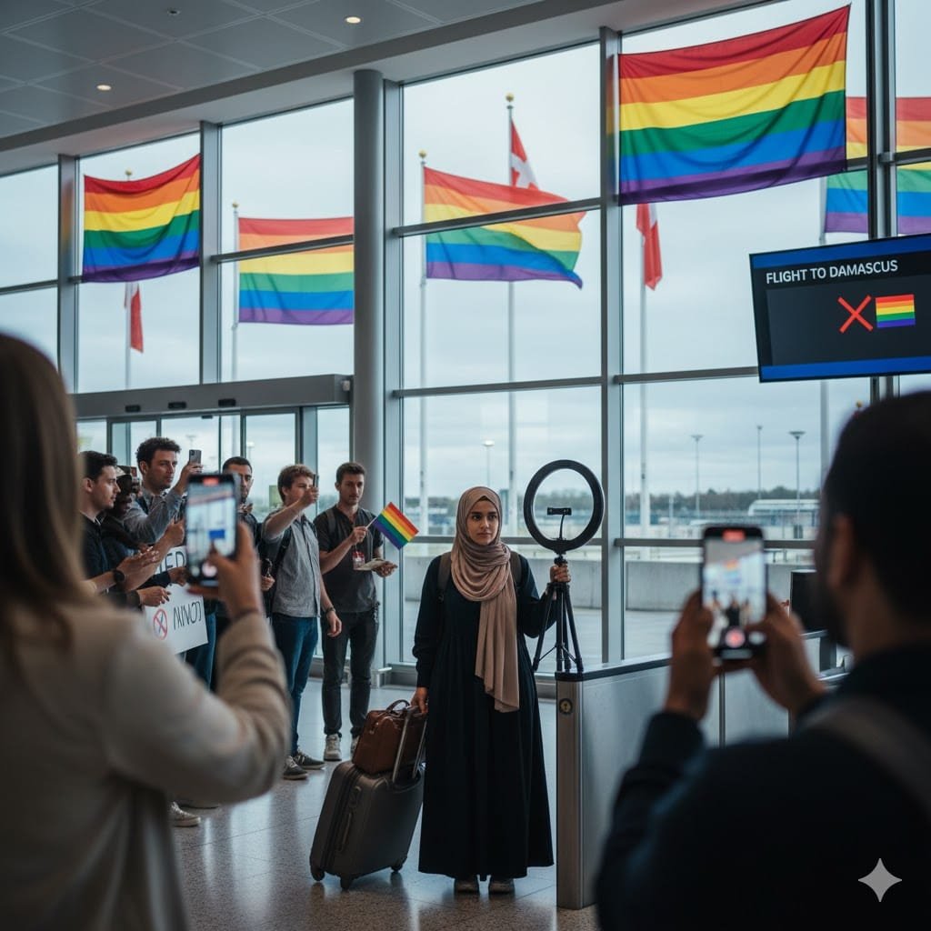 Сирийская инфлюенсер покидает Данию из-за радужного флага: причины и детали