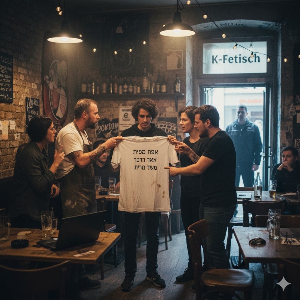 **SEO-заголовок: Антисемитизм в «K-Fetisch»: конфликт из-за футболки с ивритом в берлинском баре**