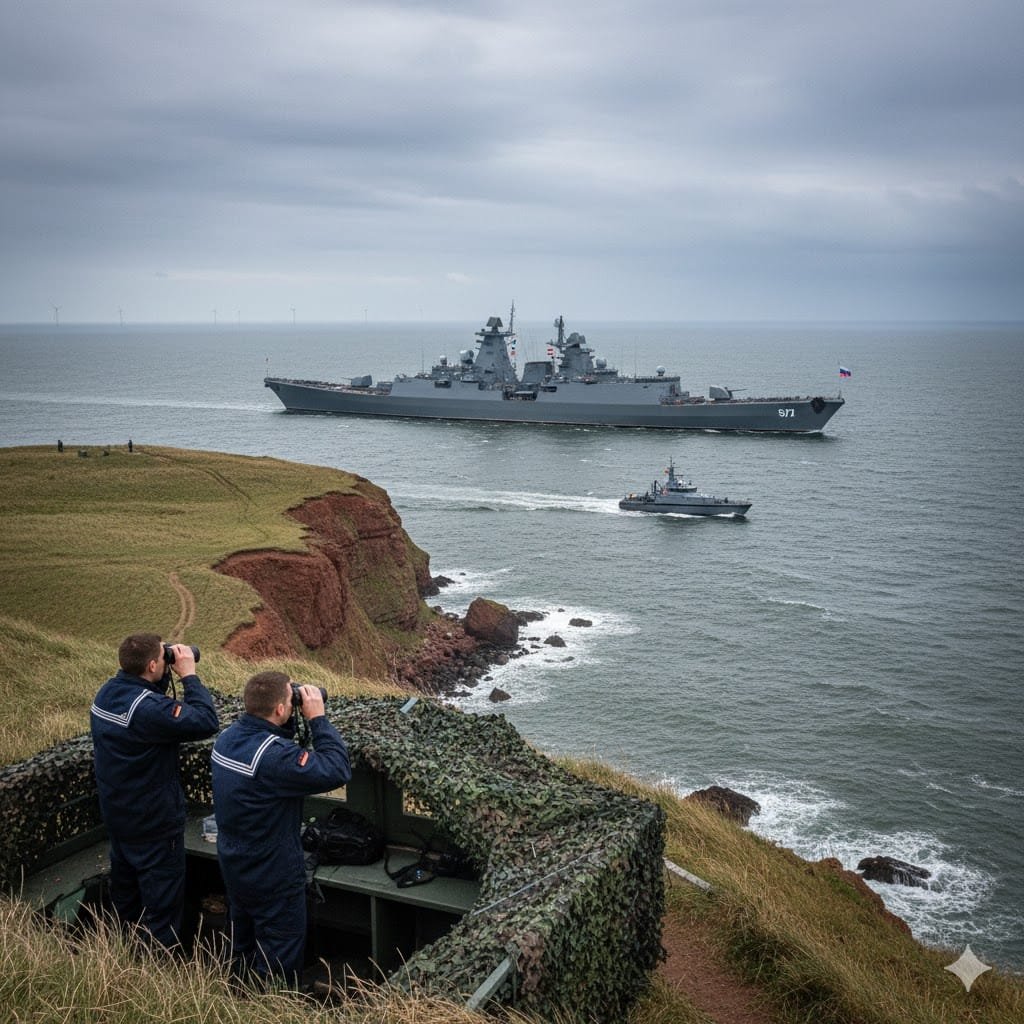 **SEO-заголовок: Российский военный корабль у немецкого острова: наблюдение и возможные угрозы**