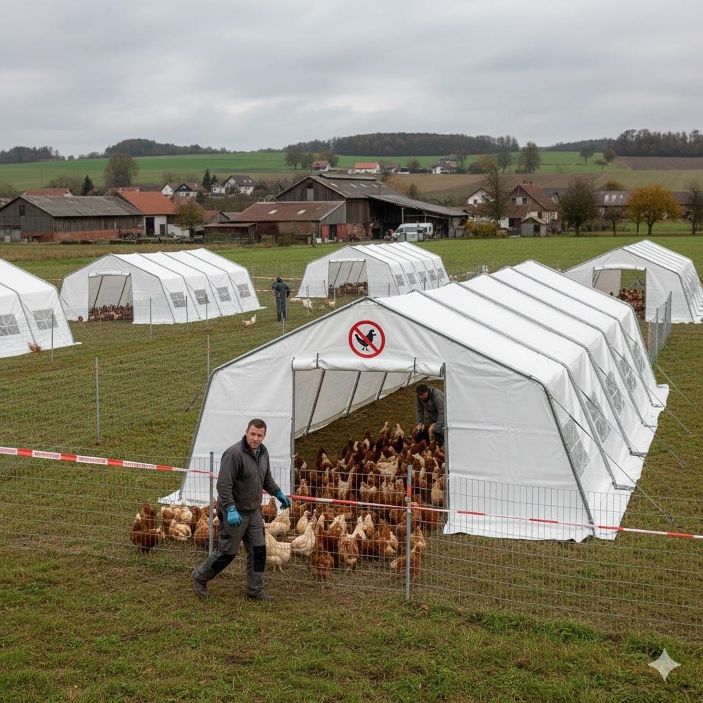 SEO-заголовок: Птичий грипп: обязательное содержание птиц в закрытых помещениях в районе Гота