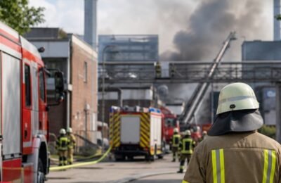 Берлин Grünau пожар: Берлин Grünau: пожар на промышленной территории и работа Feuerwehr