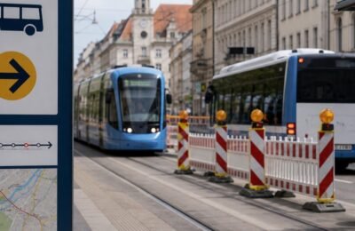 Мюнхен транспорт: Мюнхен транспорт: Tram, Ersatzverkehr и Expressbus X35 в повестке дня