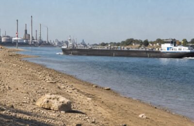 экономика Германии: Экономика Германии: из-за низкой воды на Рейне топливо дорожает на западе страны