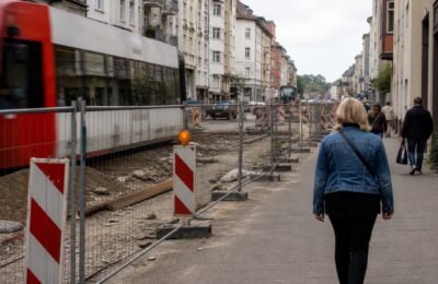 Строительные работы на линии Stadtbahn в Кёльне