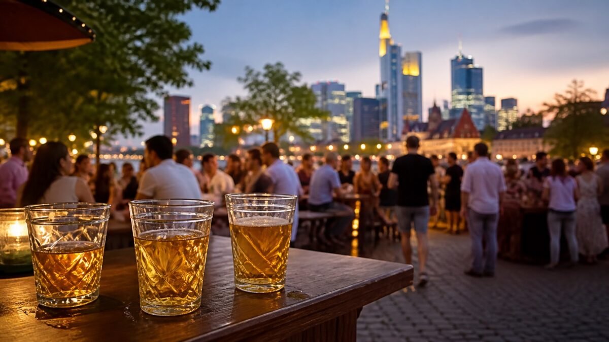 Вечерний фестиваль Apfelweinfest во Франкфурте Вечерний фестиваль Apfelweinfest во Франкфурте