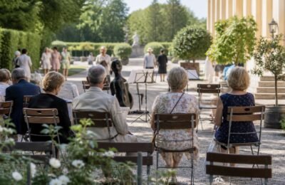 Летняя экскурсия в садах Herrenhausen в Ганновере