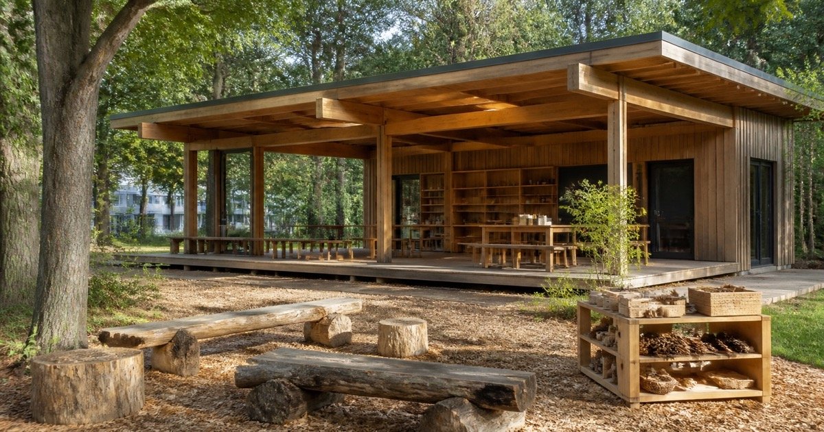 Лесная школа Waldschule в Дюссельдорфе Лесная школа Waldschule в Дюссельдорфе