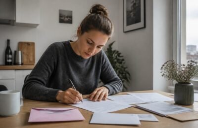 Жительница Берлина заполняет документы для Briefwahl перед выборами 2026