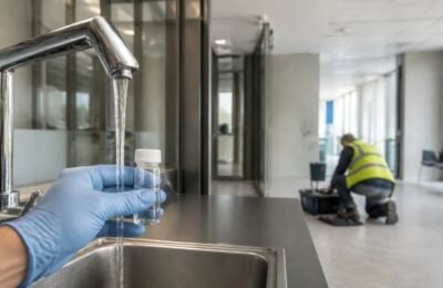 Проверка воды в административном здании в Дюссельдорфе после выявления свинца