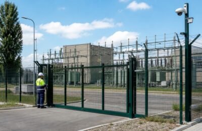 Охраняемая подстанция в Берлине с камерами и новым периметром защиты