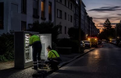 Энергетики устраняют сбой на жилой улице в Дюссельдорфе после отключения света