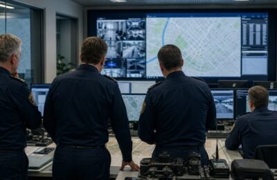Оперативное подразделение полиции в Мюнхене на рабочем брифинге