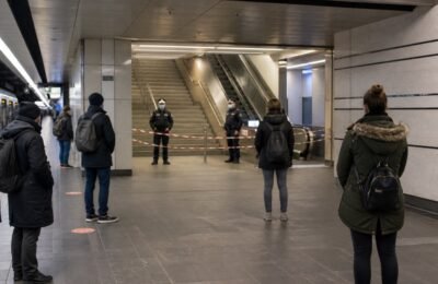 Полицейская операция на станции Hauptwache во Франкфурте
