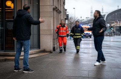 Экстренные службы у главного вокзала Гамбурга после конфликта