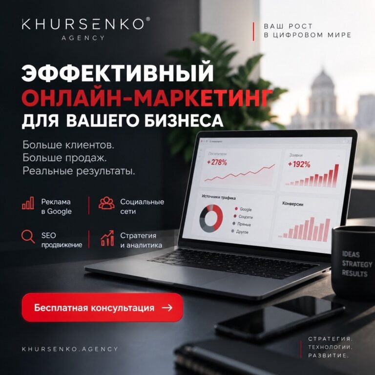 Онлайн-маркетинг для бизнеса от Khursenko Agency