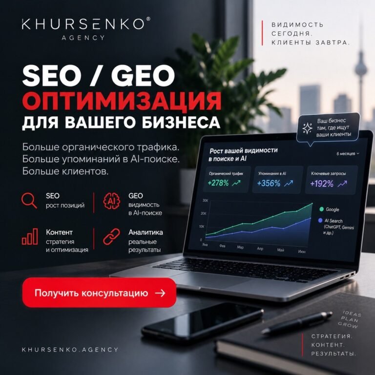 SEO и GEO-продвижение от Khursenko Agency