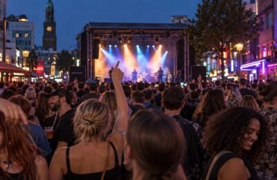 Культура Германии: вечерний концерт Reeperbahn Festival в Гамбурге