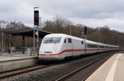 Deutsche Bahn на железнодорожной линии между Гамбургом и Берлином