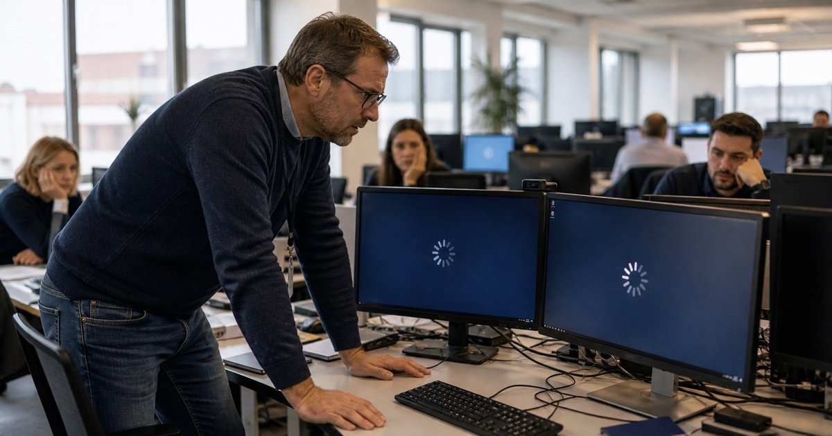 Сбой Microsoft: сотрудники офиса ждут восстановления электронной почты Сбой Microsoft: сотрудники офиса ждут восстановления электронной почты