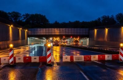 Перекрытие A7 у Эльбского тоннеля в Гамбурге