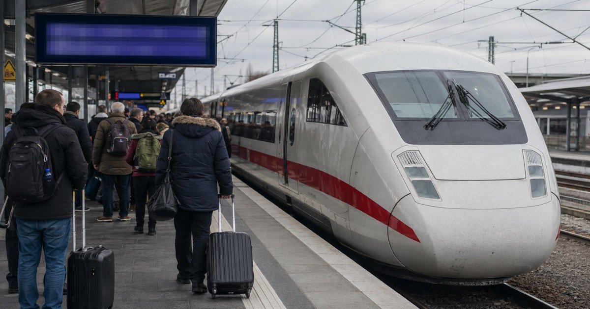 Задержка поезда Deutsche Bahn на линии Hamburg–Berlin Задержка поезда Deutsche Bahn на линии Hamburg–Berlin