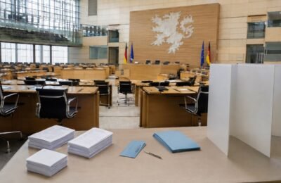 Зал ландтага перед выборами в Sachsen-Anhalt
