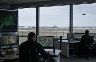 Защита от дронов в Германии в центре контроля аэропорта